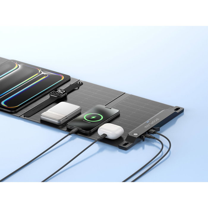 Panneau solaire photovoltaïque Ecoflow EFSOLAR28W-P-S-TY-4-EU 27 W Pliable Panneau solaire photovoltaïque Ecoflow EFSOLAR28W-P-S-TY-4-EU 27 W Pliable