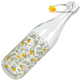 Home Deco Factory Bouteille en verre 1 L Citrons Bain de Soleil