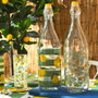Home Deco Factory Bouteille en verre 1 L Citrons Bain de Soleil