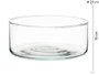 Giftdecor Tarrina en verre cylindre transparent 25 cm x 10 cm (Set de 4)