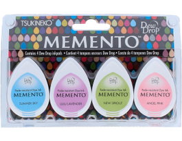 Tsukineko Set de 4 tampons encreurs goutte MEMENTO oh baby