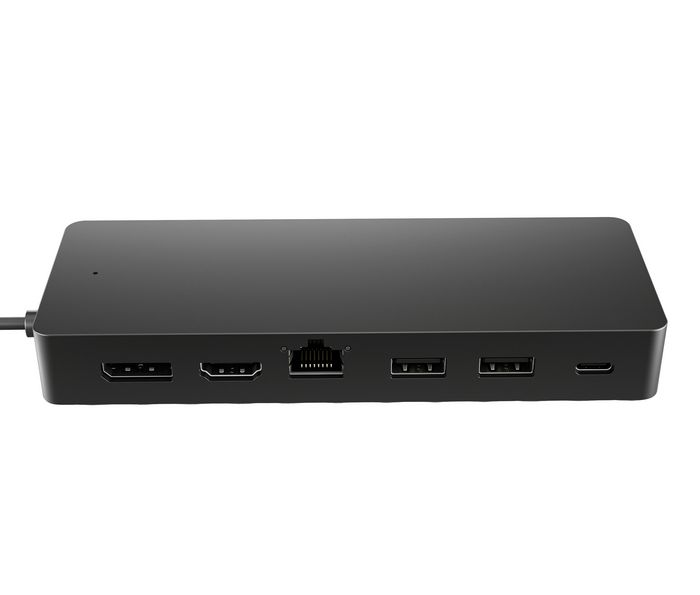 HP Concentrateur multiport universel USB-C avec 7 ports, HDMI 2.0, DisplayPort et câble passthrough pour PC et écrans 4K HP Concentrateur multiport universel USB-C avec 7 ports, HDMI 2.0, DisplayPort et câble passthrough pour PC et écrans 4K