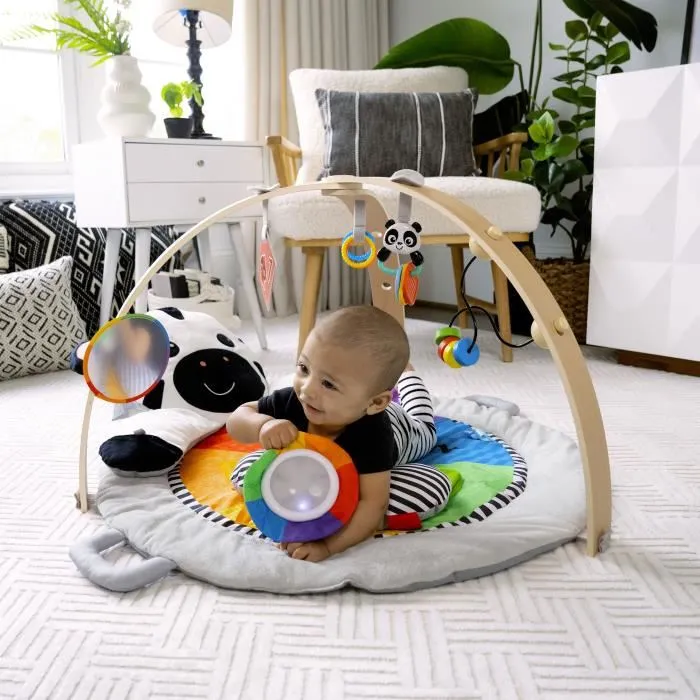 Baby Einstein Tapis d'éveil avec arche de jeu en bois Zen le Zèbre, 10+ jouets multisensoriels, miroir, STEAM, musique, coussin soutien ventre, cadeau bébé 0 mois et plus Baby Einstein Tapis d'éveil avec arche de jeu en bois Zen le Zèbre, 10+ jouets multisensoriels, miroir, STEAM, musique, coussin soutien ventre, cadeau bébé 0 mois et plus