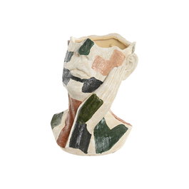 Cache-pot Home ESPRIT Multicouleur Résine Moderne 21,5 X 20,5 X 26,5 CM