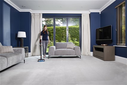 Shark IZ300EU Aspirateur balai sans fil avec technologie DuoClean et PowerFins, 25.2V Lithium, jusqu'à 60 min d'autonomie, anti-enchevêtrement cheveux