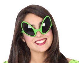 Lunettes d'Alien Vertes pour Déguisements Spatiaux