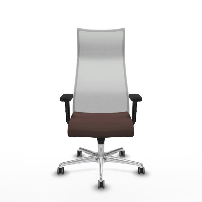 Piqueras y Crespo Chaise de Bureau Albacete Brun foncé et Blanc Piqueras y Crespo Chaise de Bureau Albacete Brun foncé et Blanc