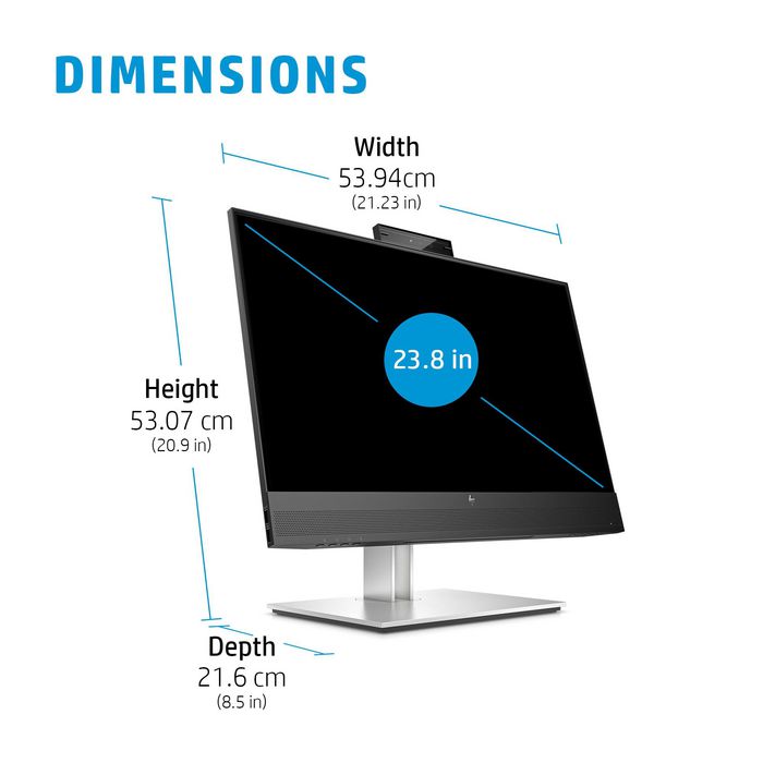 HP Écran de conférence FHD E24mv G4 Argent/Noir