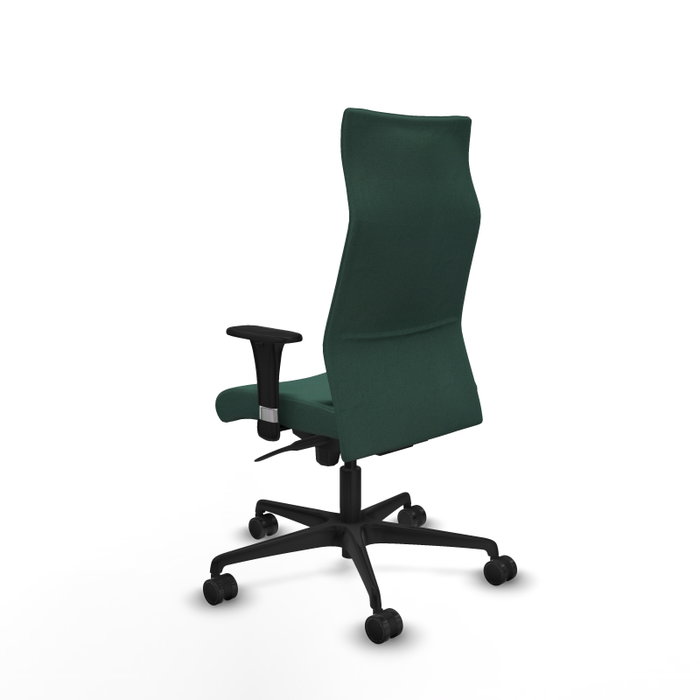 Piqueras Y Crespo Fauteuil Albacete Vert Bouteille avec Mécanisme Synchro et Accoudoirs 1D
