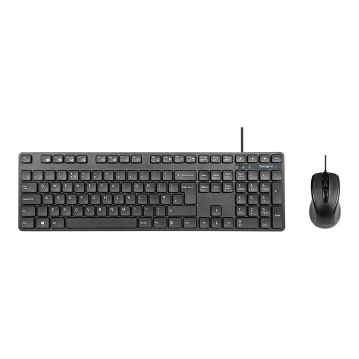 Targus AKM622ES Pack Clavier + Souris Filaire USB Design Espagnol Noir Targus AKM622ES Pack Clavier + Souris Filaire USB Design Espagnol Noir