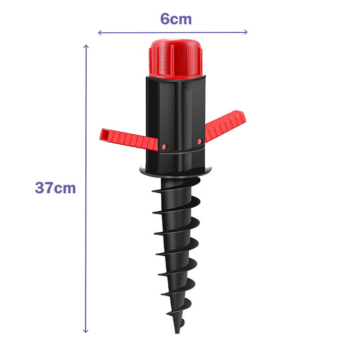 Marbueno 10505 Pincho Parasol Plastique Noir 37x6x6 cm Plage et Jardin