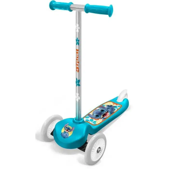 Disney Stitch - Trottinette 3 roues Steering pour enfants à partir de 3 ans, plateau antidérapant, roues ABEC 5 et frein arrière Disney Stitch - Trottinette 3 roues Steering pour enfants à partir de 3 ans, plateau antidérapant, roues ABEC 5 et frein arrière