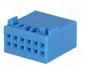 4CARMEDIA Boîtier de connecteur Quadlock fiche mâle 12 broches bleu pour VW 2011+