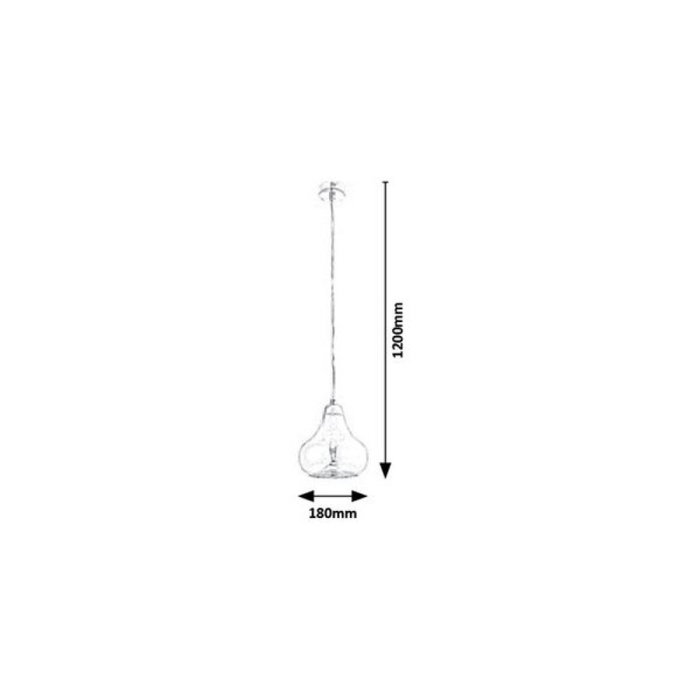 RABALUX Suspension Jezabel Chrome et Verre Fumé E27