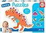 Educa - Puzzle Baby Dinosaures - 5 Puzzles en Carton - Pour Enfants de 2 à 4 Ans - Langue Espagnol et Anglais