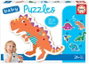 Educa - Puzzle Baby Dinosaures - 5 Puzzles en Carton - Pour Enfants de 2 à 4 Ans - Langue Espagnol et Anglais