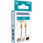 Dremel Lot de 2 fraises acier rapide Max 117 Ø 6,4 mm bout rond, revêtement nitrure de titane longue durée