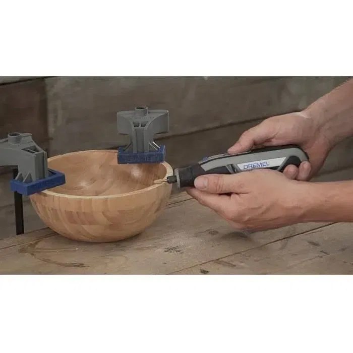 Dremel Lot de 2 fraises acier rapide Max 117 Ø 6,4 mm bout rond, revêtement nitrure de titane longue durée