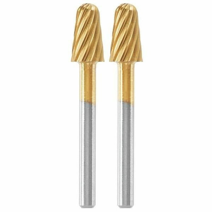 Dremel Lot de 2 fraises Max 117 acier rapide ø 6,4mm bout rond