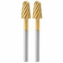 Dremel Lot de 2 fraises Max 117 acier rapide ø 6,4mm bout rond