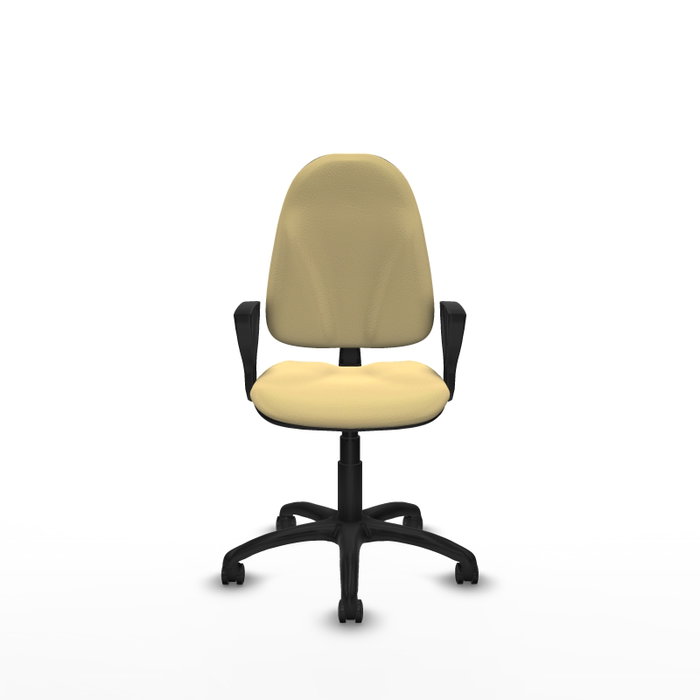 PIQUERAS Y CRESPO Chaise de bureau Algarra similicuir crème