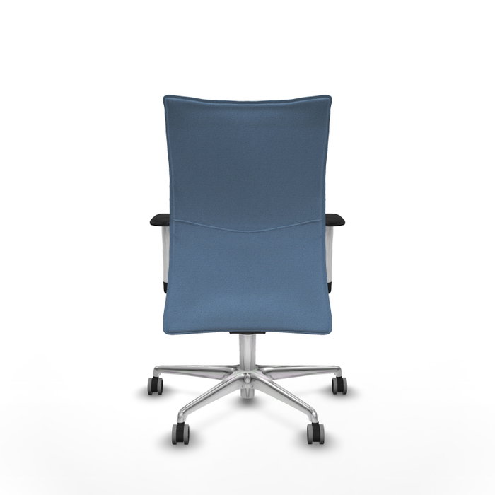Piqueras Y Crespo Silla Albacete confidente, Bleu ciel, Mécanisme Synchro, Base Aluminium