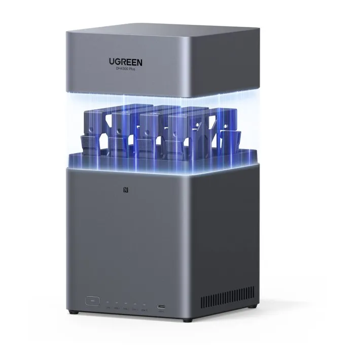 Ugreen UGREEN NASync DH4300 Plus Serveur NAS 4 Baies 8 Go de RAM Ports 2.5 GbE et USB pour Stockage, Partage et Sauvegarde - Interface UGOS Pro