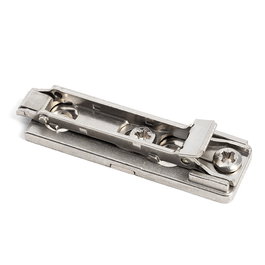 Salice - Base DOMI Recta BAPGR en zamak nickelé - Hauteur H3 - Compatible série 100/200/B/Silentia+ avec système clip et régulation excentrique