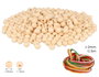 Innspiro Set de 450 perles rondes en bois naturel 10mm avec fil coton