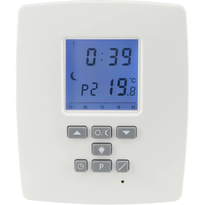 Gao Thermostat Electronique Programmable Sans Fil - Ecran Retro-Eclaire Bleu, 3 Programmes Libres + 6 Pre-Enregistres, Transmission 70 m, 16(5)A