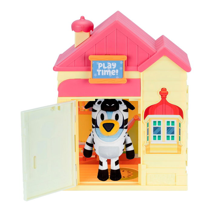 FAMOSA Play Date Plush Surprise Bluey Bly99000 Peluche Bleu Célébration Enfant +3 Ans