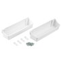 Emuca Lot de 2 plateaux auxiliaires, longueur 350mm, plastique, blanc