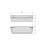 Emuca Lot de 2 plateaux auxiliaires, longueur 350mm, plastique, blanc
