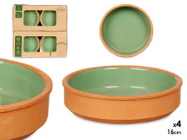 LA DEHESA Set de 6 caquelons en terre cuite vert menthe 16 cm