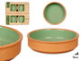 LA DEHESA Set de 6 caquelons en terre cuite vert menthe 16 cm
