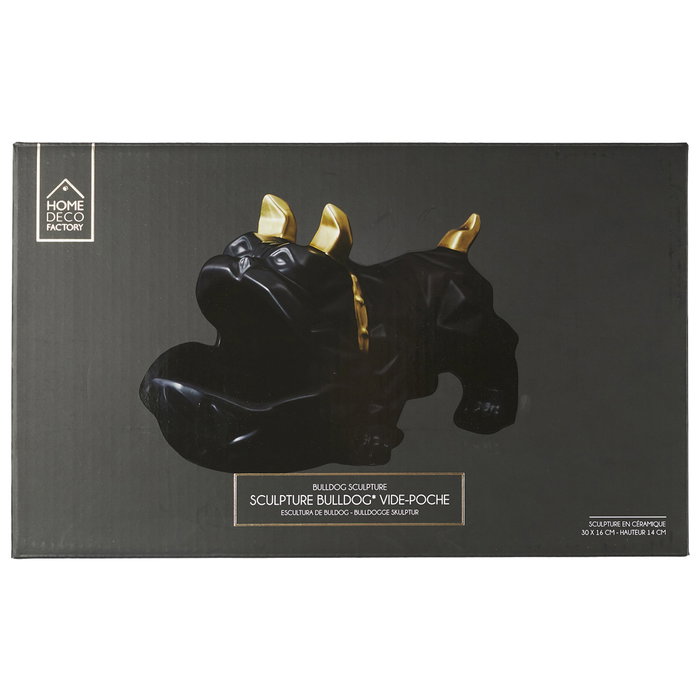 Home Deco Factory Sculpture vide-poche Bulldog noir Home Deco Factory Sculpture vide-poche Bulldog noir