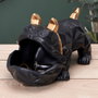 Home Deco Factory Sculpture vide-poche Bulldog noir