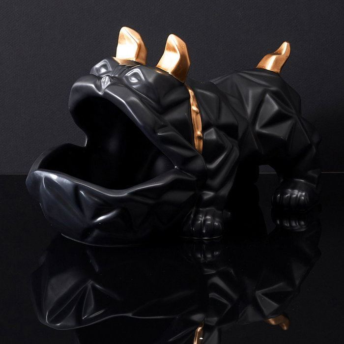 Home Deco Factory Sculpture vide-poche Bulldog noir Home Deco Factory Sculpture vide-poche Bulldog noir
