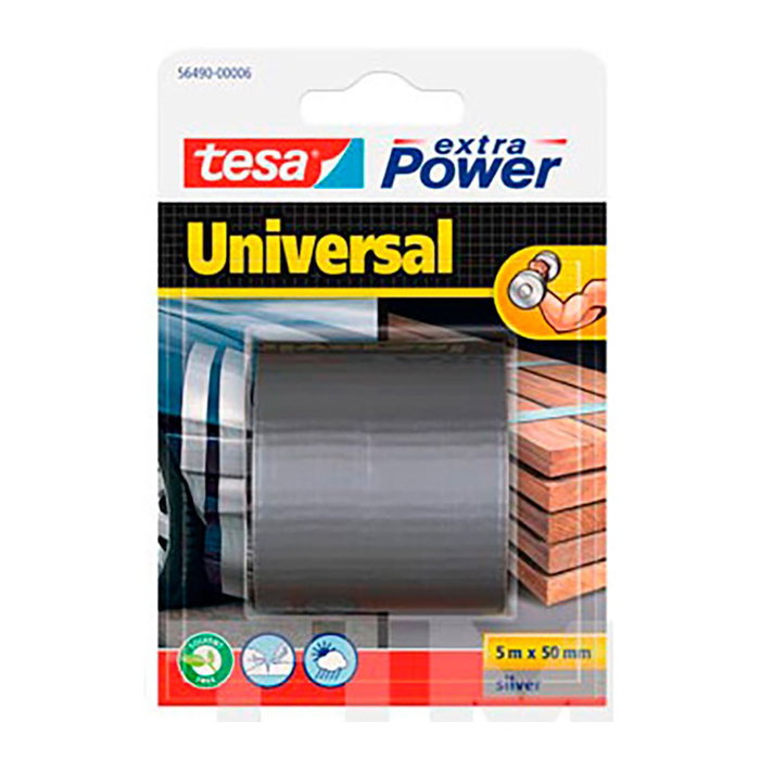 Tesa Cinta americana extra power universal plata, 50 mm x 5 m Tesa Cinta americana extra power universal plata, 50 mm x 5 m