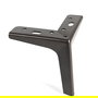 Q&Q Pata Tee - Pata métallique modèle Tee pour sofa ou meuble, hauteur 120 mm, finitions noir mat et marron
