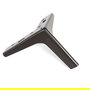 Q&Q Pata Tee - Pata métallique modèle Tee pour sofa ou meuble, hauteur 120 mm, finitions noir mat et marron