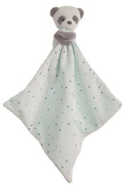 Creaciones Llopis Dou-dou Baby Panda Agua Marina 25x25 - Peluche Panda Doux - Doudou Bébé 0 Mois - Polyester 25 x 25 cm