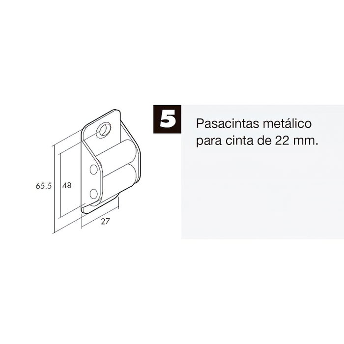 WOLFPACK LINEA PROFESIONAL Guide sangle volet zingué avec rouleaux nylon 22 mm WOLFPACK LINEA PROFESIONAL Guide sangle volet zingué avec rouleaux nylon 22 mm