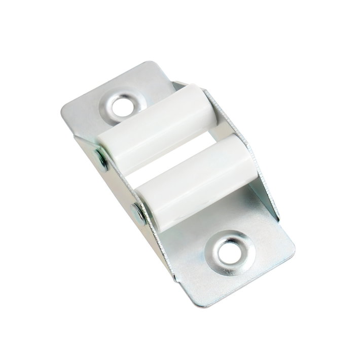 WOLFPACK LINEA PROFESIONAL Guide sangle volet zingué avec rouleaux nylon 22 mm WOLFPACK LINEA PROFESIONAL Guide sangle volet zingué avec rouleaux nylon 22 mm