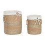 Set de basket Home ESPRIT Crème Naturel Herbier marin (2 Pièces)