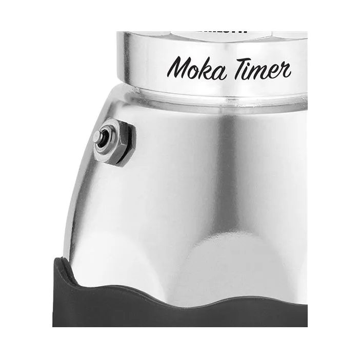 Bialetti Cafetière italienne électrique Moka Timer - 6 tasses (300 ml) - Inox programmable pour espresso