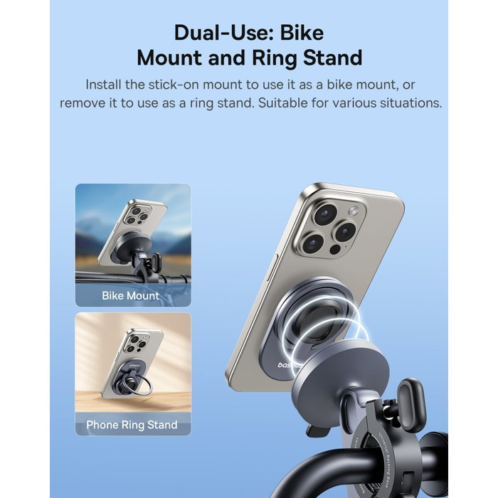 Baseus PrimeTrip Series Support magnétique pour vélo Argent