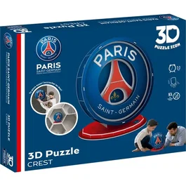 Megableu Puzzle 3D Blason Paris Saint-Germain 19 Pièces - Jeu Éducatif et Ludique - Dès 7 Ans - Version Française