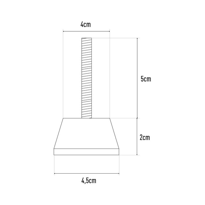Ensemble silentblock pour sol s-40, 7 x 4,5 cm