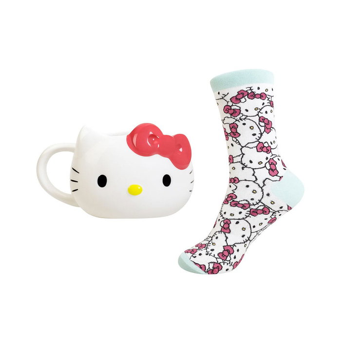 Sanrio mug 3D et chaussettes Set Hello Kitty Sanrio mug 3D et chaussettes Set Hello Kitty